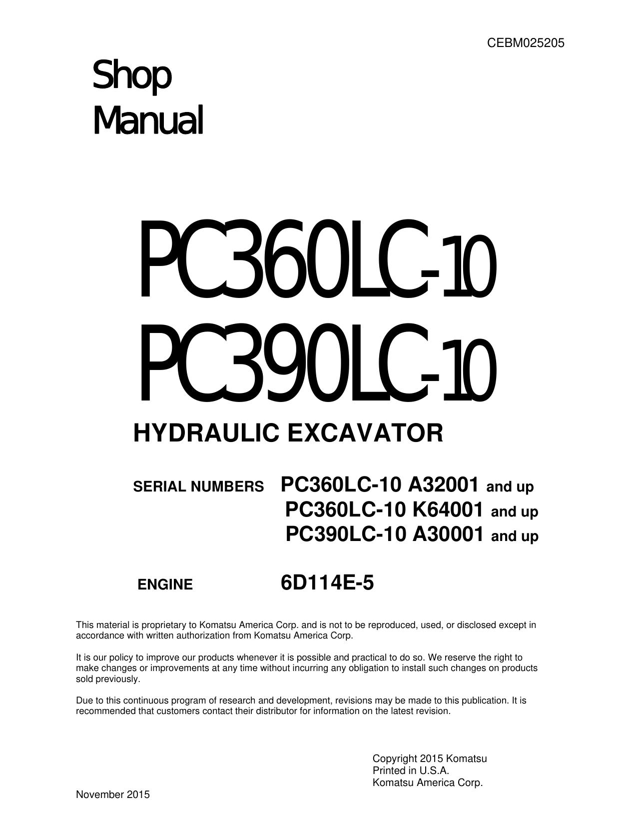 PC360LC-10,PC390LC-10