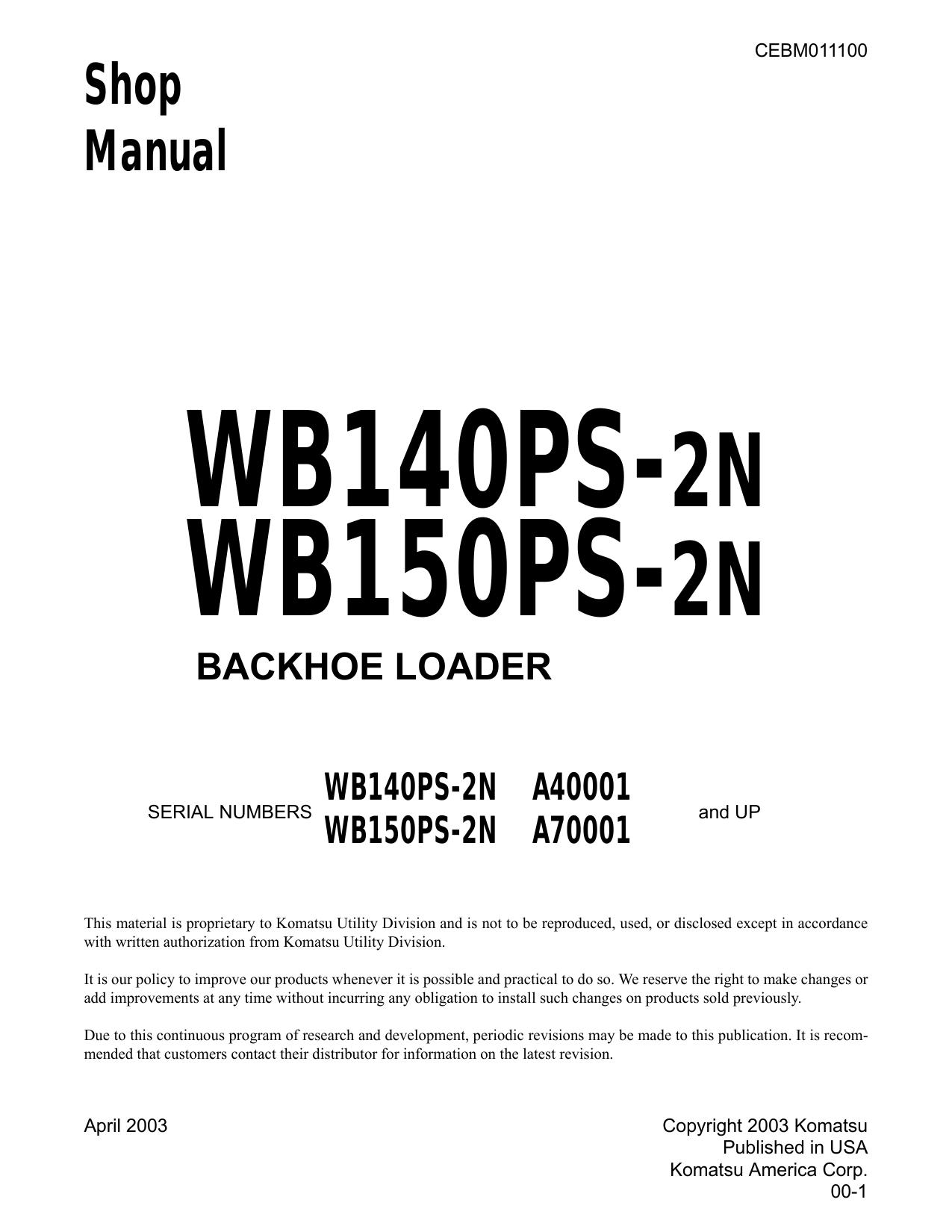 WB140PS-2N,WB150PS-2N